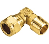 Угольник обжимной для медных труб Tiemme с наружной резьбой 1/2"-22 1004 1000140