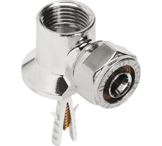 Угольник обжимной настенный Tiemme 1613C Вн 1/2" x 16-2,0 хром 450584 1