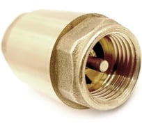 Обратный клапан с латунным стержнем RTP, латунь, внутренняя/внутренняя резьба 1/2", PN40, индивидуальная упаковка, желтый, 38380