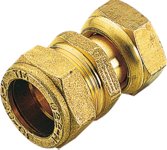 Соединитель для медных труб Tiemme обжим, с накид. гайкой, Вн 3/4"-15 1100119 1