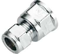 Соединитель для медных труб Tiemme обжим, 3/8"-10 хром 1130027