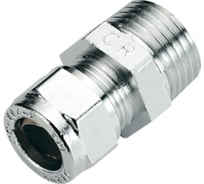 Соединитель для медных труб Tiemme обжим, 1/2"-10 хром 1130024