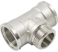 Тройник Tiemme ВНF 1" никель 1500848