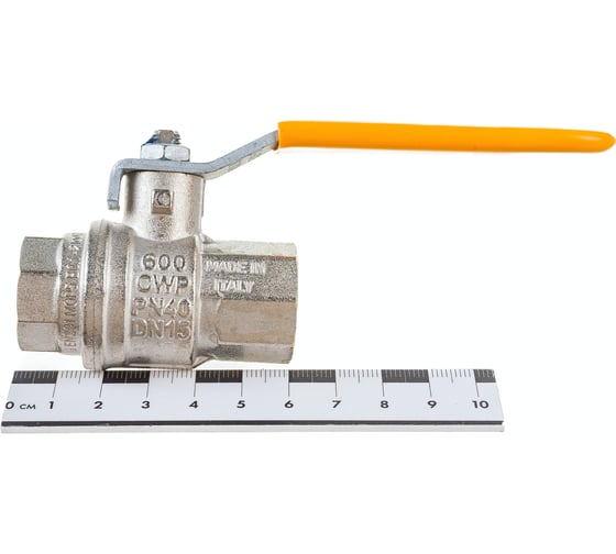 Шаровой кран для газа RUB 1/2 DN15 PN40, ВР-ВР, серия ROMA S.84, ручка S84D00