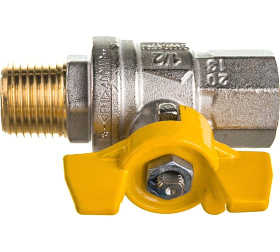Шаровой кран для газа RUB 1/2 DN15 PN40, ВР-НР, серия ROMA S.84, бабочка S84D26