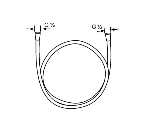 Душевой шланг KLUDI Logoflex пластиковый 2 м, цвет хром KL6105705-00