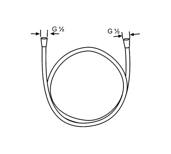 Душевой шланг KLUDI Logoflex пластиковый, цвет хром KL6105605-00