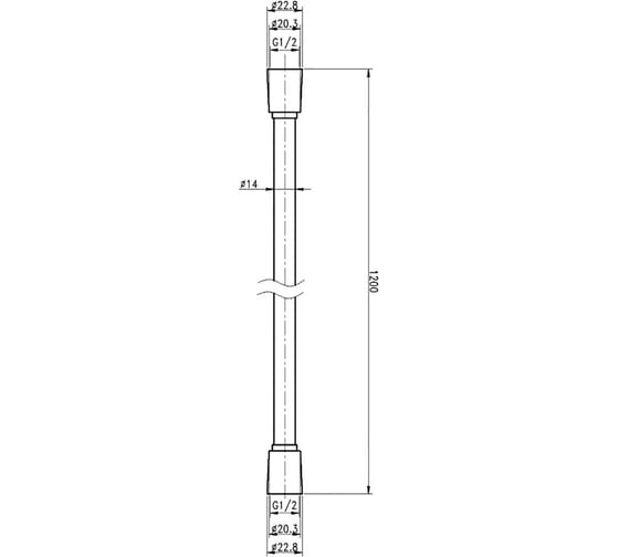 Гибкий шланг Cezares PVC, длина 1.2 м, хром CZR-FMD-120-01