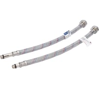 Подводка для смесителя AQUALINE нейлон/ПВХ стальная гайка - 30 см пара 04886