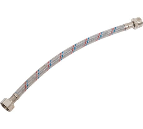 Подводка для воды AQUALINE нейлон/ПВХ стальнаягайка вн-нар 1/2 - 30 см 04873