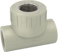 Тройник комбинированный Damento 32мм, внутренняя резьба 1/2", серый 8851