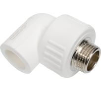 Угольник комбинированный Damento 20 мм, наружная резьба 1/2", белый 8704