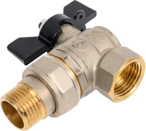 Кран шаровой латунный LD Pride нк Ду15 Ру40 м/амер угл баб бирк 47.216.15 109-1129 1