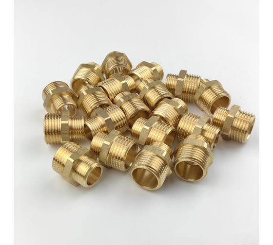 Ниппель латунный переходной Профитт 1/2"-3/8" - 20 шт. 9274795