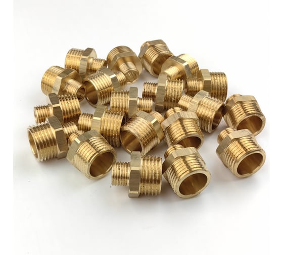 Ниппель латунный переходной Профитт 1/2"-1/4" - 20 шт. 9274788