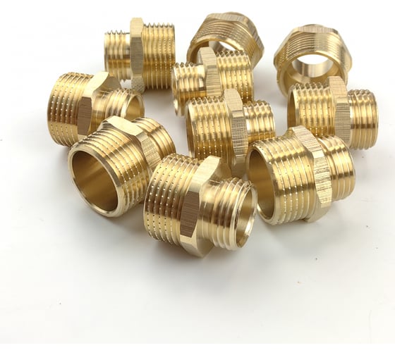 Ниппель латунный переходной Профитт 3/4" - 1/2" - 10 шт. 9274801 1