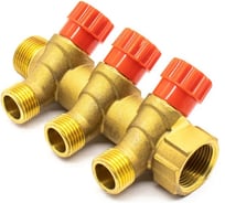Коллектор с регулирующими вентилями Damento Clima под 45, 3/4"x1/2", на 3 выхода 016247