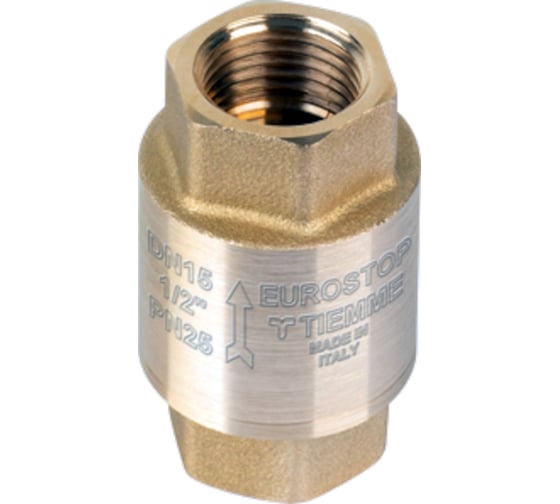 Клапан обратный пружинный Tiemme латунный затвор, G1" DN25 3500144