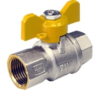 Kран шаровой для газа Tiemme ВВ 2220G бабочка Rp1/4" DN10 URAGANO 2210031