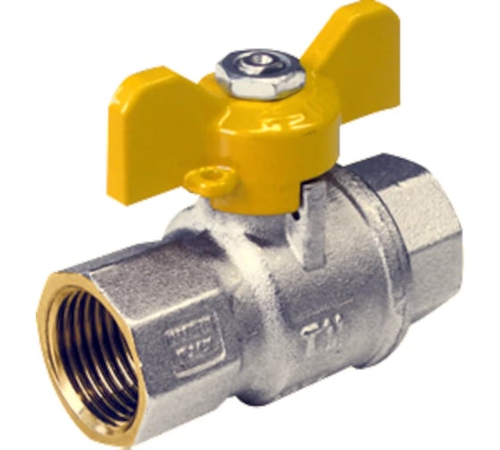 Kран шаровой для газа Tiemme ВВ 2220G бабочка Rp1/4" DN10 URAGANO 2210031 1