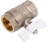 Кран шаровой латунный LD PRIDE 47.20.В-В.Б Ду 20 Ру 40 бабочка (white) с биркой LD 47.310.20 W 3