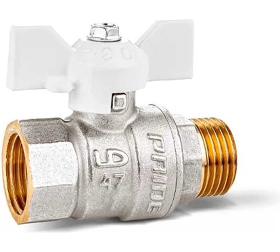 Шаровой кран LD Pride 47.20.В-Н.Б (white) LD 47.312.20 W 1