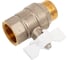 Кран шаровой латунный LD PRIDE 47.20.В-Н.Б Ду 20 Ру 40 бабочка (white) с биркой LD 47.312.20 W 3