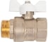 Кран шаровой латунный LD PRIDE 47.20.В-Н.Б Ду 20 Ру 40 бабочка (white) с биркой LD 47.312.20 W 4
