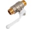 Кран шаровой латунный LD PRIDE 47.15.Н-Н.Р Ду 15 Ру 40 рычаг (white) с биркой LD 47.315.15 W 2