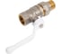 Кран шаровой латунный LD PRIDE 47.15.В-ГШ.Р Ду 15 Ру 40 рычаг (white) с биркой LD 47.317.15 W 3