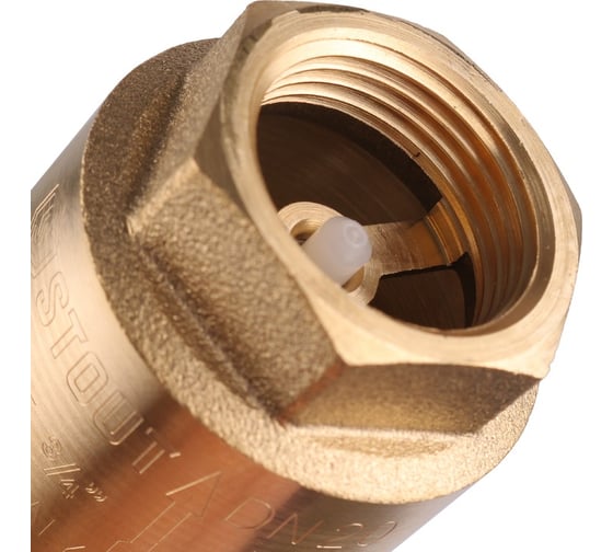 Обратный клапан STOUT 3/4", пружинный, муфтовый, с пластиковым седлом SVC-0012-000020 RG008T8CKL0L52