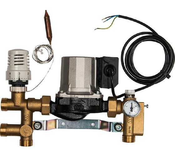 Смесительный узел с насосом Watts Wilo RS 15/4-3) 3/4 FRG3005F 20-70C, межос. 21 см 10014993