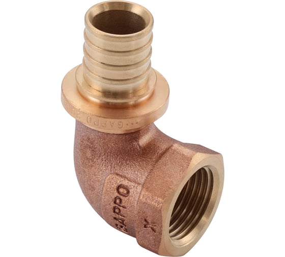 Угольник-переходник с внутренней резьбой Gappo бронзовый, 20-Rp 1/2" G2311.2004 1