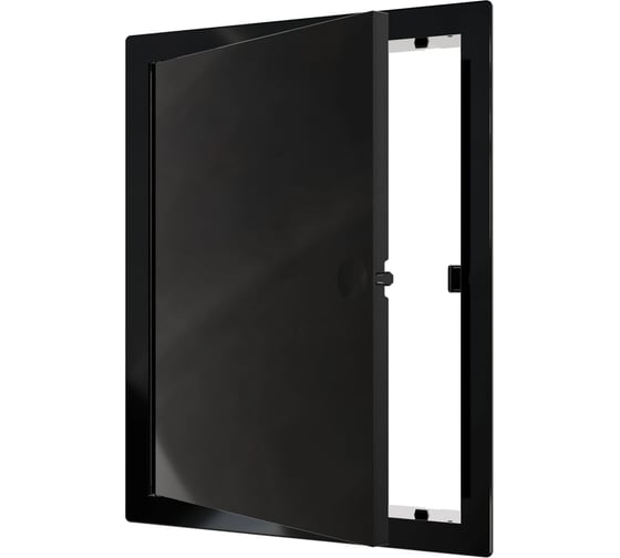 Люк ревизионный EVECS LN фланец, 150х200, нажимной, 172х222, пластик, Black L1520N black