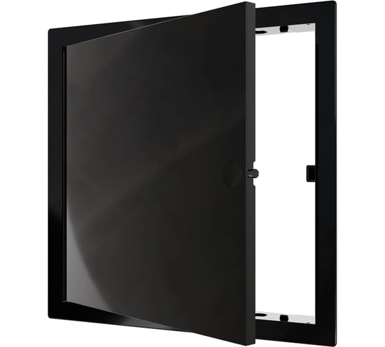 Люк ревизионный EVECS LN фланец, 200x200, нажимной, 224х224, пластик, Black L2020N black