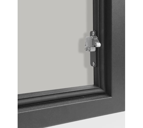Люк металлический Хаммер 60x60 (ШхВ) см, нажимной, сталь, графит, петли на стороне 60 хн66граф