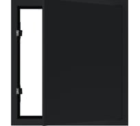 Люк металлический Хаммер 20x20 (ШхВ) см, нажимной, сталь, черный, петли на стороне 20 хн22черн