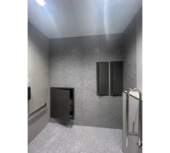 Люк металлический Хаммер 40x60 (ШхВ) см, нажимной, сталь, черный, петли на стороне 60 хн46черн