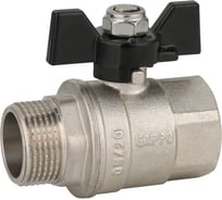 Шаровой кран Gappo полнопроходной ВР-НР, бабочка из алюминия 3/4" x 3/4" G225.05