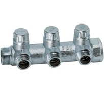 Коллектор балансировочный FAR 3/4 (НР-ВР) с 3 отв. 1/2 EU, хром.(аналог FK 3870 3412) FK 3879 341203
