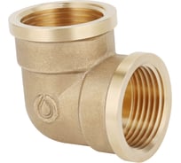 Угольник Gappo 90 гр, ВР-ВР, латунный, 1 1/2" G1206.08