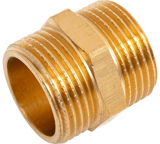 Ниппель Gappo НР-НР, латунный, 3/4" G1204.05