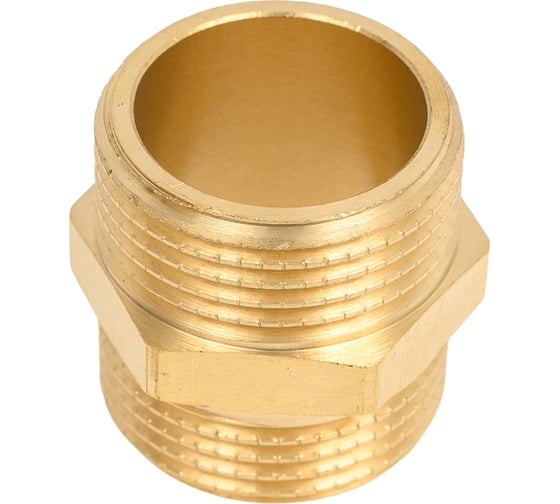 Ниппель Gappo НР-НР, латунный, 3/4" G1204.05