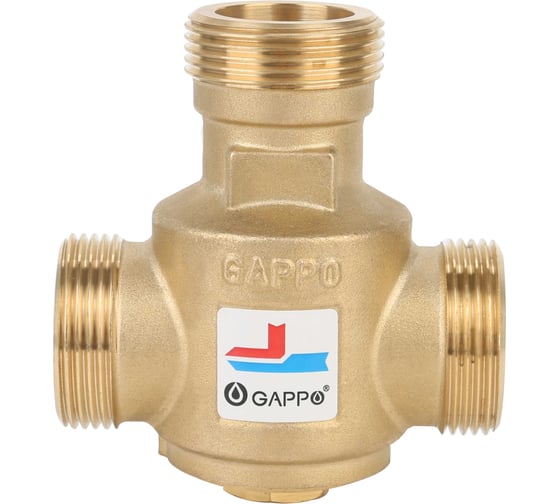 Термостатический смесительный клапан для твердотопливных котлов Gappo 1 1/4", 70 С G1444.07