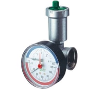 Хромированный узел FAR 1 с автоматическим воздухоотводчиком, термоманометром (0-10 бар, 0-120гр.) и заглушкой FK 3436 110