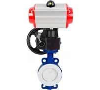 Затвор DN.ru WCB-WCB-PTFE-PTFE-Fb-H Ду125 Ру16 футерованный с пневмоприводом, дублером D050-59711