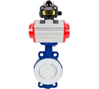 Затвор DN.ru WCB-WCB-PTFE-PTFE-Fb-H Ду125 Ру16 футерованный с пневмоприводом, БКВ D050-59687