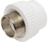 Муфта комбинированна Damento наружная резьба 1 1/2", 50 мм, белый 9483 2