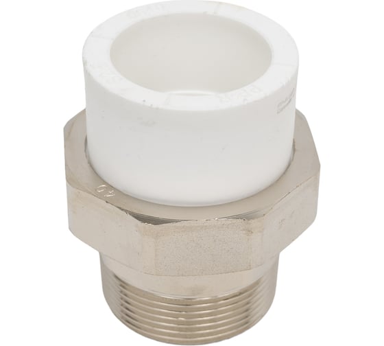 Муфта комбинированная разъемная Damento нар.рез. 1 1/2", 40 мм, белый 94505