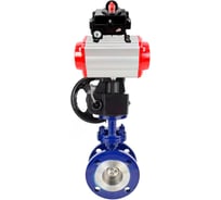 Затвор DN.ru с тройным эксцентр. WCB-304-M-F-ISO Ду100 Ру25 пневмопривод, БКВ, дублёр D050-58457